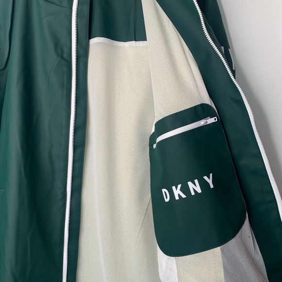 DKNY Waterproof trench coat 🧥 Green L - Picture 4 of 9